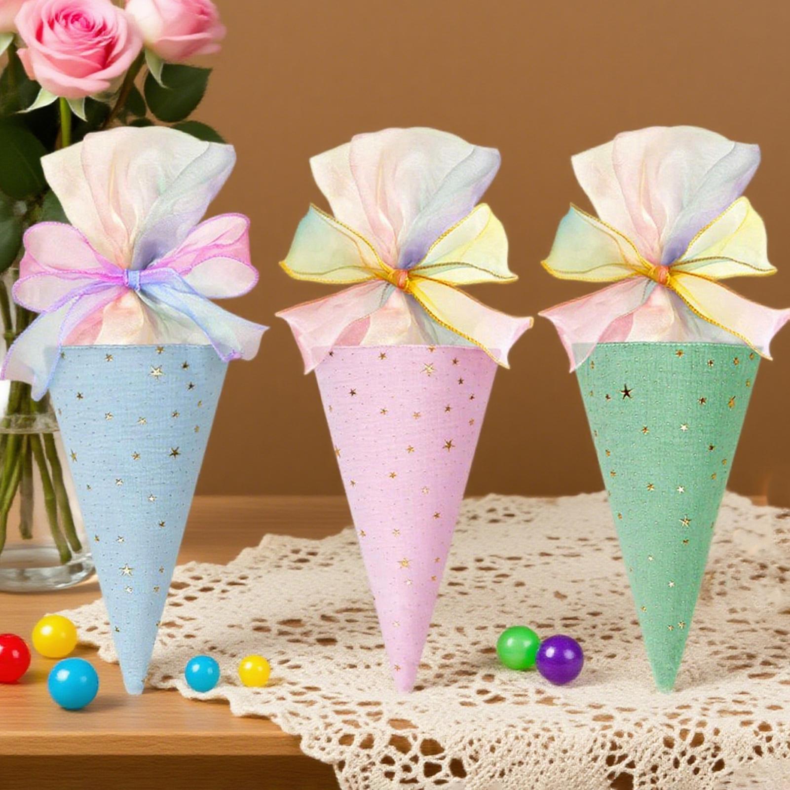 School Cone 2 Pieces Cookie Ba - Cotton Candy Cone 评论和价格
