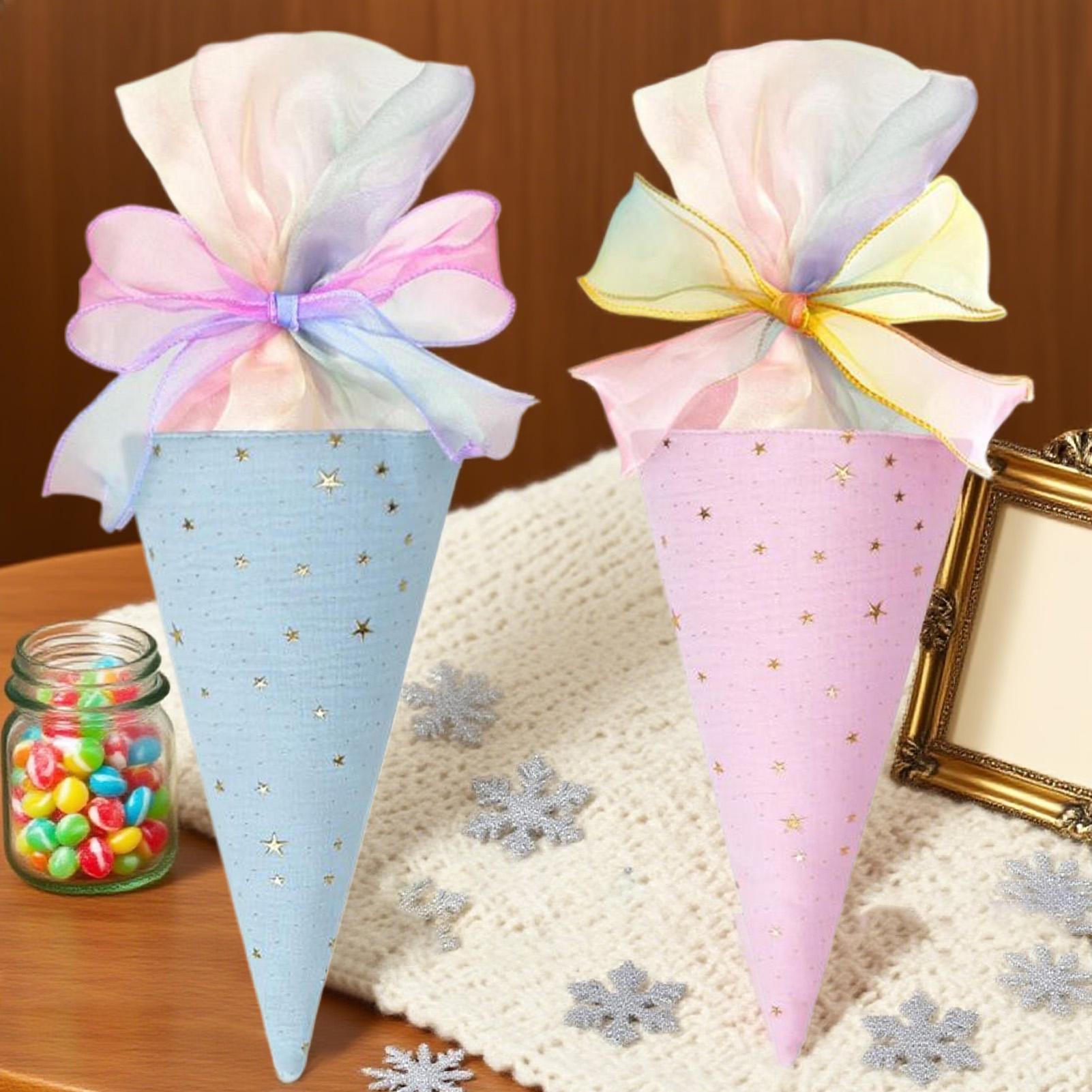School Cone 2 Pieces Cookie Ba - Cotton Candy Cone 评论和价格
