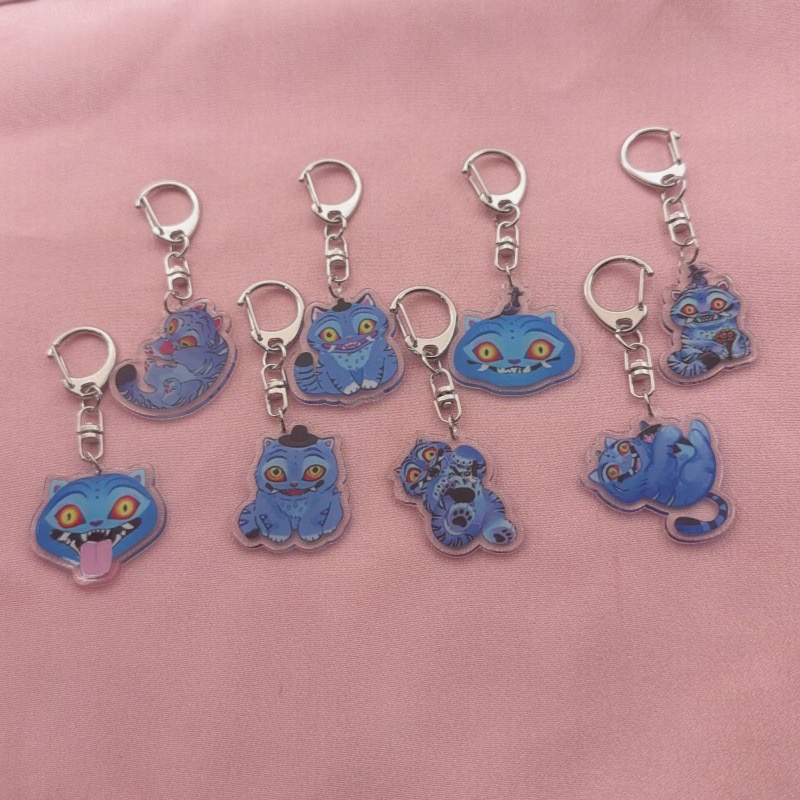 8pcs acrylic cute cat keychain - Event Party 评论和价格
